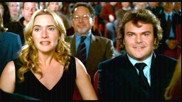 Let's look at target number two. Jack Black is alive for most of the film, but is left distraught when he breaks up with his partner. By the end he's begging for death, asking Winslet if he can go to England. “I’ve never been to Europe,” he concedes, hinting perhaps at Dignitas.