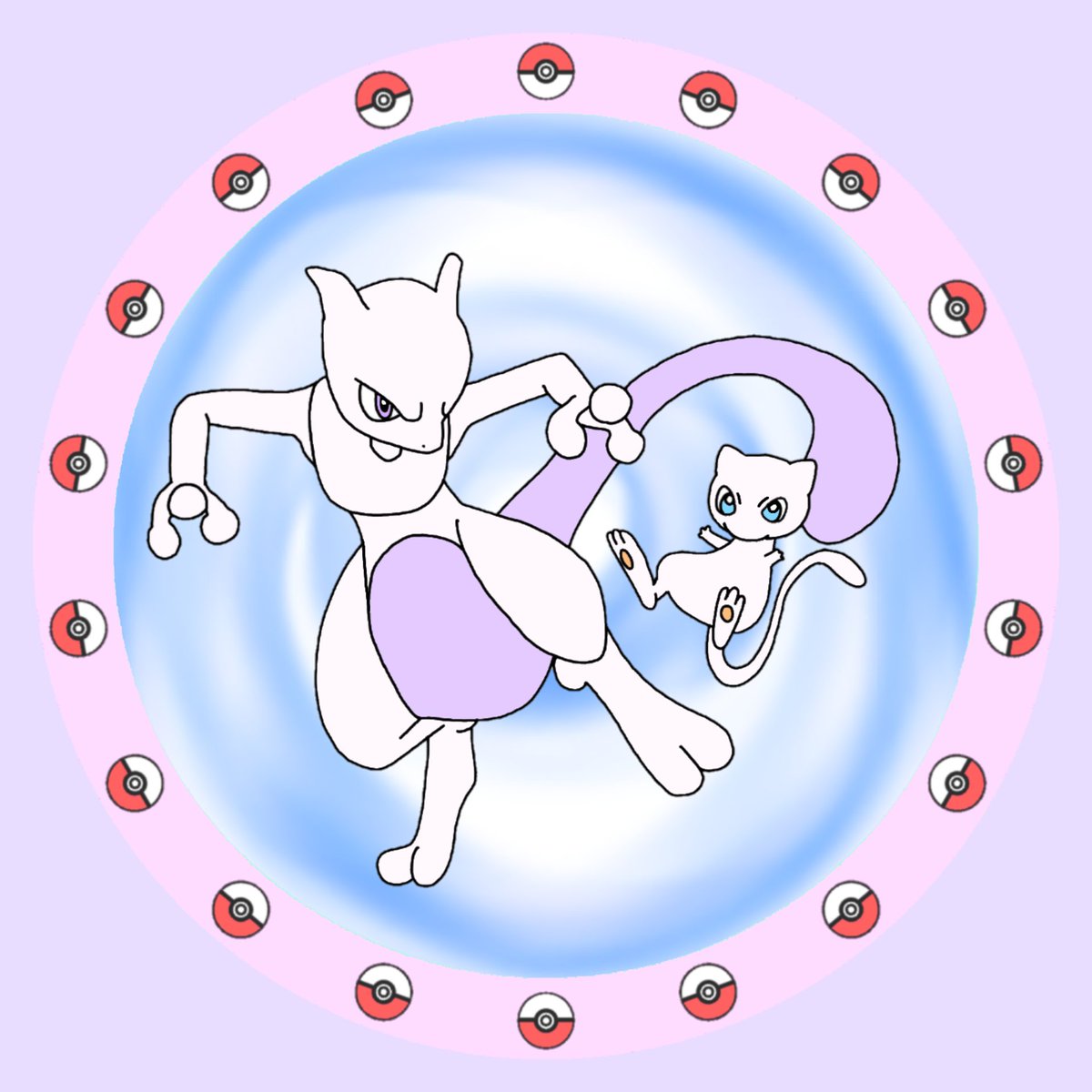 Haya ポケモンカードイラストレーションコンテスト挑戦 ミュウツーとミュウ描いたよ ミュウツー ミュウ ポケモン イラスト Hayaのイラスト Haya ポケモンカードイラストレーションコンテスト挑戦 ミュウツーとミュウ描いたよ ミュウツー ミュウ ポケモン イラスト Hayaのイラスト