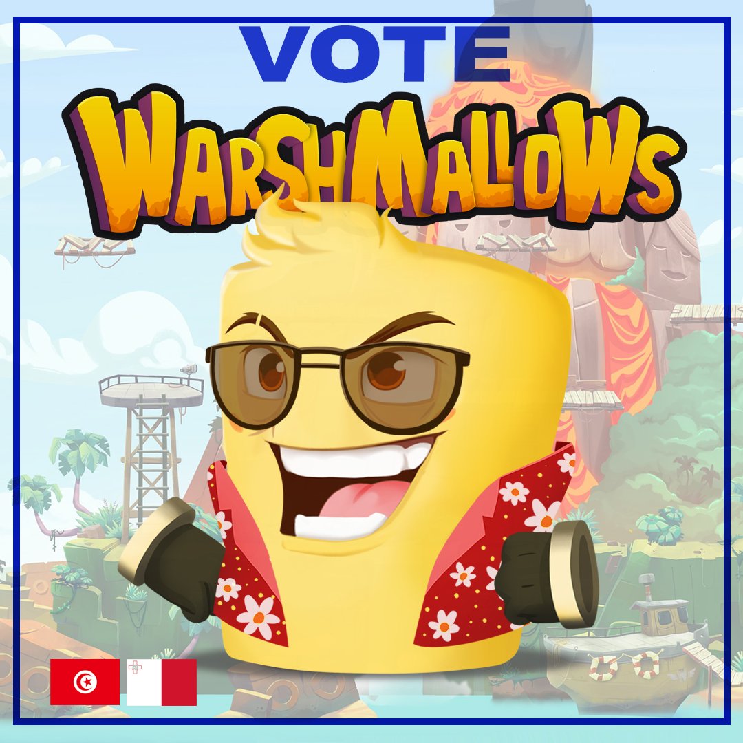 📣شباب تونس  🇹🇳 عاوننا و صوتو Warshmallows !! هذي لعبة نخدمو عليها عنا عامين مع notre partenaire Maltais و ليوم on a été séléctionnés pour le titre de meilleur jeu à venir 2020-2021. 😁
  صوت ال Warshmallows - strawpoll.com/3f9okwrdv  
 la liste اللعبة الخمسة فال
