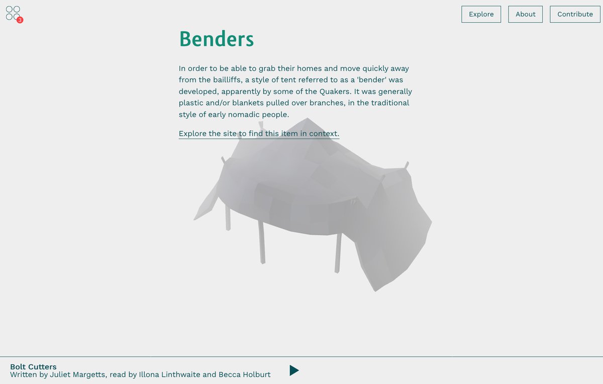 AnimorphCoop's tweet image. greenhamwomen.digital is now live! This interactive gallery we built hosts an historic treasurehunt of significant items from Greenham Common Women's Peace Camp. Explore the camps at each gate and see what you find... #GreenhamWomen40