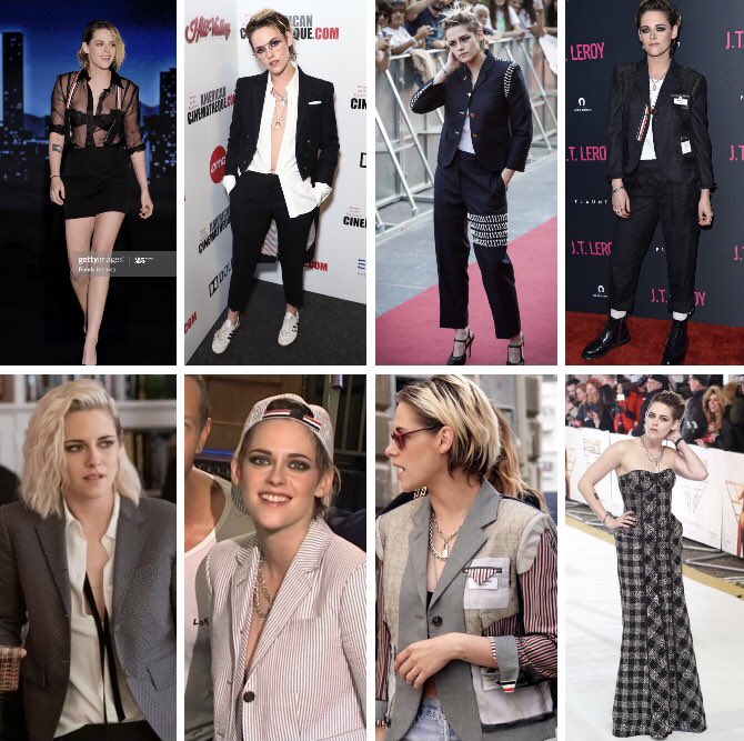 Kristen is a suit away from becoming a face for @ThomBrowneNY 😂