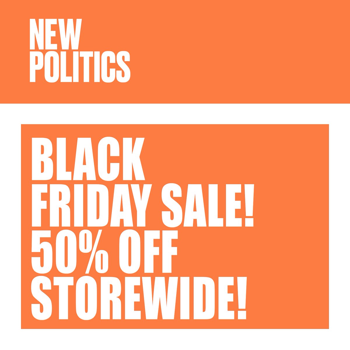 Thankful for our fans!! Now go grab a deal!
new-politics-usd.myshopify.com