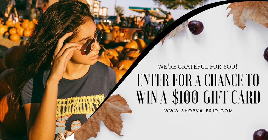 Happy Thanksgiving!! We've got the latest styles for you + a chance to win $100. 

Shop in-app and grab your last chance of winning a $100 gift card to spend on Black Friday!  

#BlackFriday #Valerio #AwesomeSunglasses #CoolSunglasses #Accessories #Thanksgiving