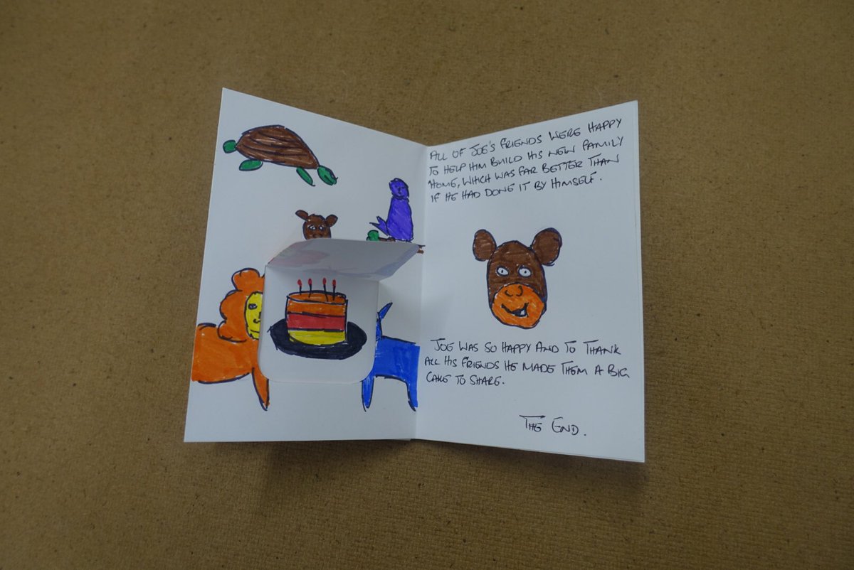 A wonderful storybook made by one of our residents for his children. Thanks to <a href="/giveabookorg/">Give a Book</a> for providing the ‘Making it Up’ packs, encouraging fathers in prison to connect with their children through stories 🐵📚