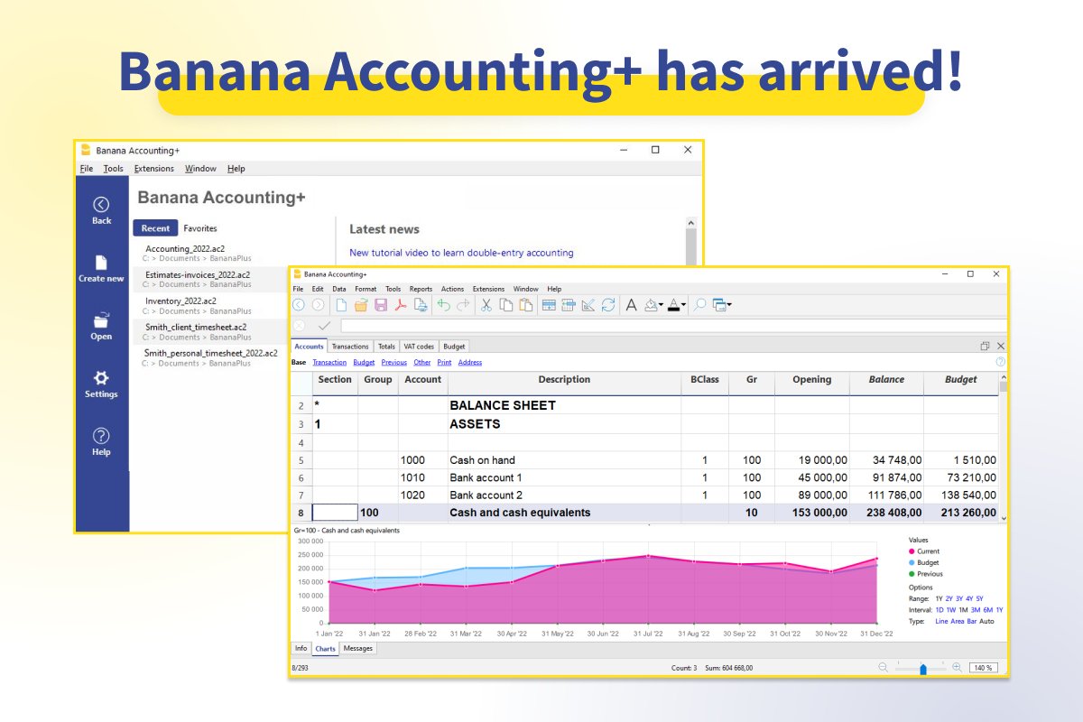 📣Banana Accounting+ has arrived!
This new version, with annual subscription, introduces many interesting improvements and allows you to automatically receive future updates!
banana.ch/en/node/11241

#banana #software #accounting #welcome