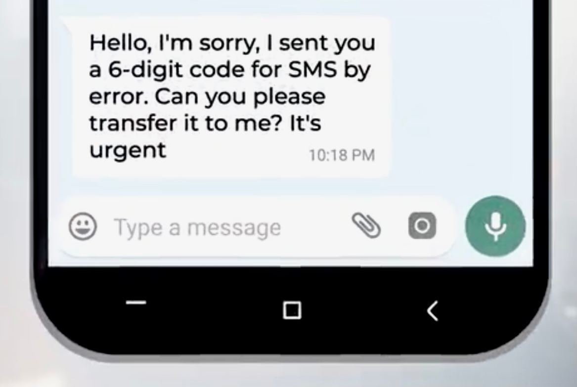 mikko's tweet image. We're seeing a Whatsapp attack underway. If you get an unexpected text message from Whatsapp, do not share the code you got with anyone. Do not click the link.