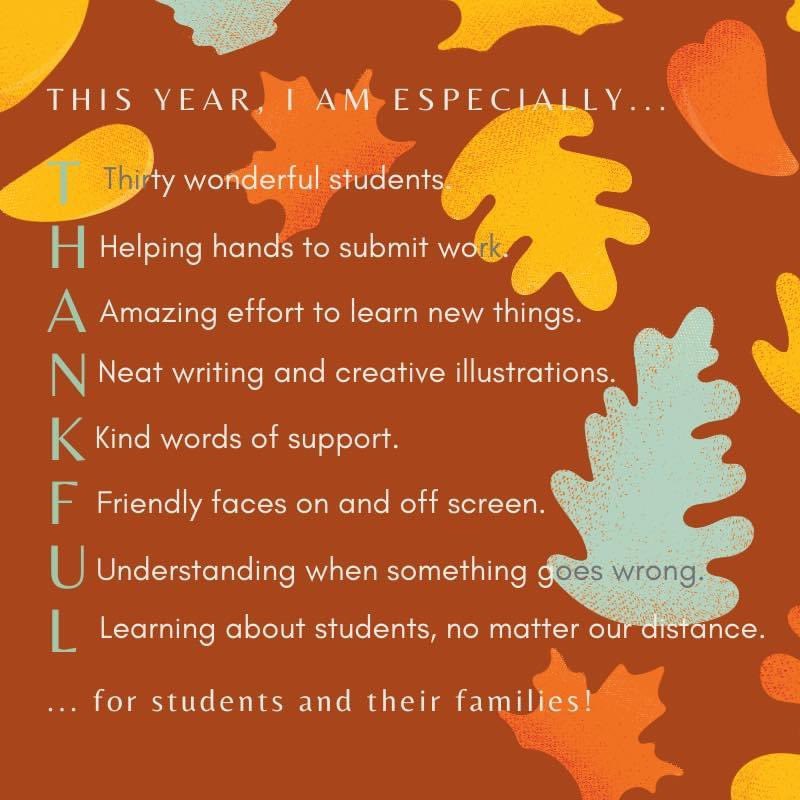 Happy Thanksgiving to our students and families. We are so thankful for our Northfield community.