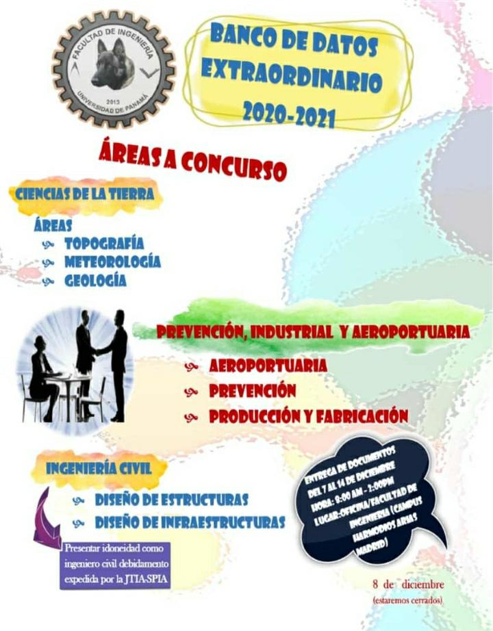 CefiUp's tweet photo. ¿Quieres ser docente en la Facultad de @upingeniera1 de la @UNIVERSIDAD_PMA? Te invitamos a participar en el concurso de Banco De Datos, apróximate a la Facultad antes del 8 de Diciembre ó contactanos al 523-7500/01 ó 6934-5977. @eflorescastro @eliaslopezgeo https://t.co/XsxXYBZ7AE