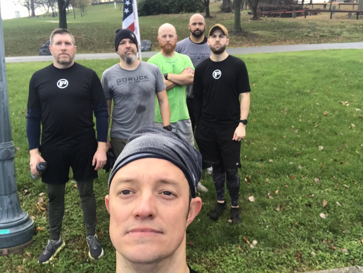 6 #HIM from <a href="/F3HarrisburgPA/">F3HarrisburgPA</a> <a href="/F3Lanco/">F3 Lanco</a> completed <a href="/ninjaofficer/">Erik Nowak/Gobbler (Western Sector Champion)</a> #GobblerChallenge for 🦃 day. 50 HR merkins was a doozy! With warm-up took us 75min. 

Thanks for putting out the challenger brother! 

#PArising