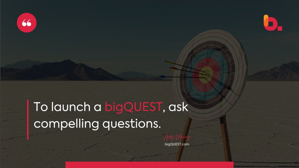 mybigquest's tweet photo. A bigQUEST can be successful in ANY environment—even within a large company. I’ve seen it done well, and I’ve climbed that hill myself. Read more on the blog: https://t.co/m8S0s5cK6W #bigQUEST #teamleadership #leadership https://t.co/3I3ljOIZwr