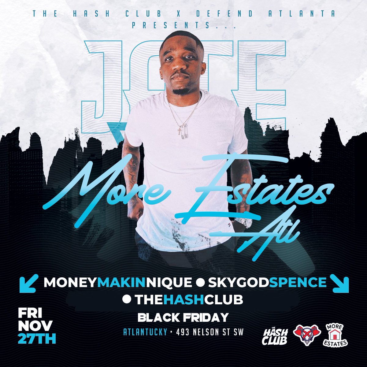 MoreEdterprise's tweet photo. Bring Ya Cousins and friends https://t.co/AdWL5c68To #MoreEstatesATL
@mOneyMakinNique @retroJACE @SkygodSpence @TheHashClubLLC @BlveCoca @weirdoFITS @DJCandyRaine @sirHASHington @JerkChickenPapi @Radicalerikaa @LuckyNumba9ine and more https://t.co/uRzV2ZsU5N