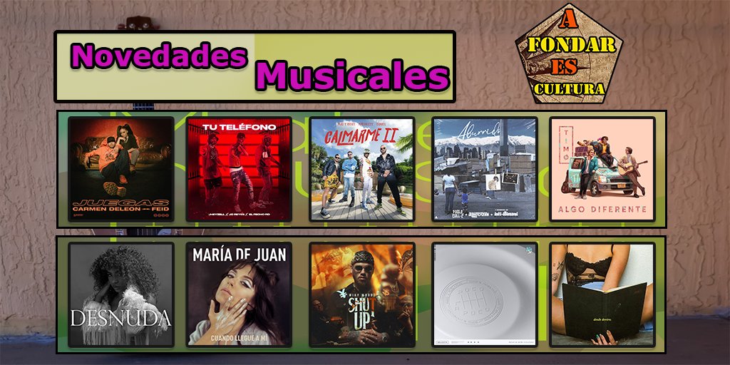 AfondarCultura's tweet photo. @carmen_deleon @feid #deva #jcreyes #jheyzell #elfechord @soymariadejuan @MauYRicky #amenazzy @yandeloficial @MikyWoodz @LaflarePaulito @quilapayun @SoSelecta @Bejoflow #genicolegui @timomusica @yareaguillen #ArtistOnTwitter #NewMusic #Listen #Cultura #Musica #arte https://t.co/Bj1mOHxNbe