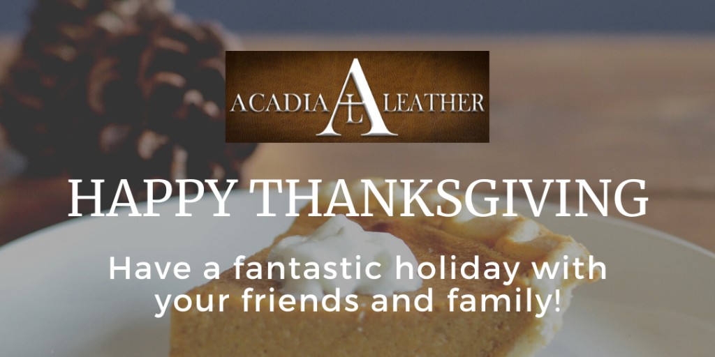 AcadiaLeather's tweet photo. #HappyThanksgiving from Acadia #Leather 🍂 https://t.co/8I965md4WK