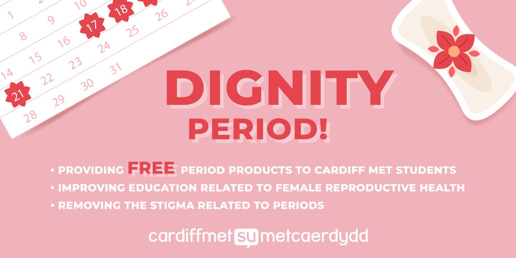 CardiffMetSU's tweet photo. We're excited to launch the Period Dignity campaign &amp; we need your help to make sure it’s as effective as possible by completing the survey below 👇

https://t.co/uhUJODT0eg

We aim to provide free period products, end the stigma &amp; Improve education 🙌

https://t.co/v94swIYEIi https://t.co/TTlrzDXoWg
