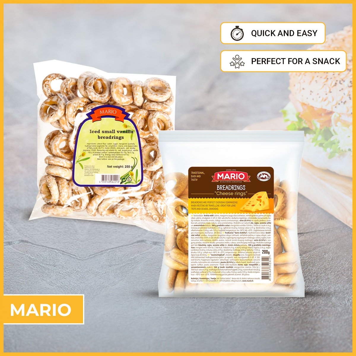 Mario Iced Bread rings. On Offer until the end of November
.
.
Quick and Easy and Perfect for a Snack! Get yours NOW
.
.

#LituanicaRetail #Lituanica #EasternEuropeanFood #Mario