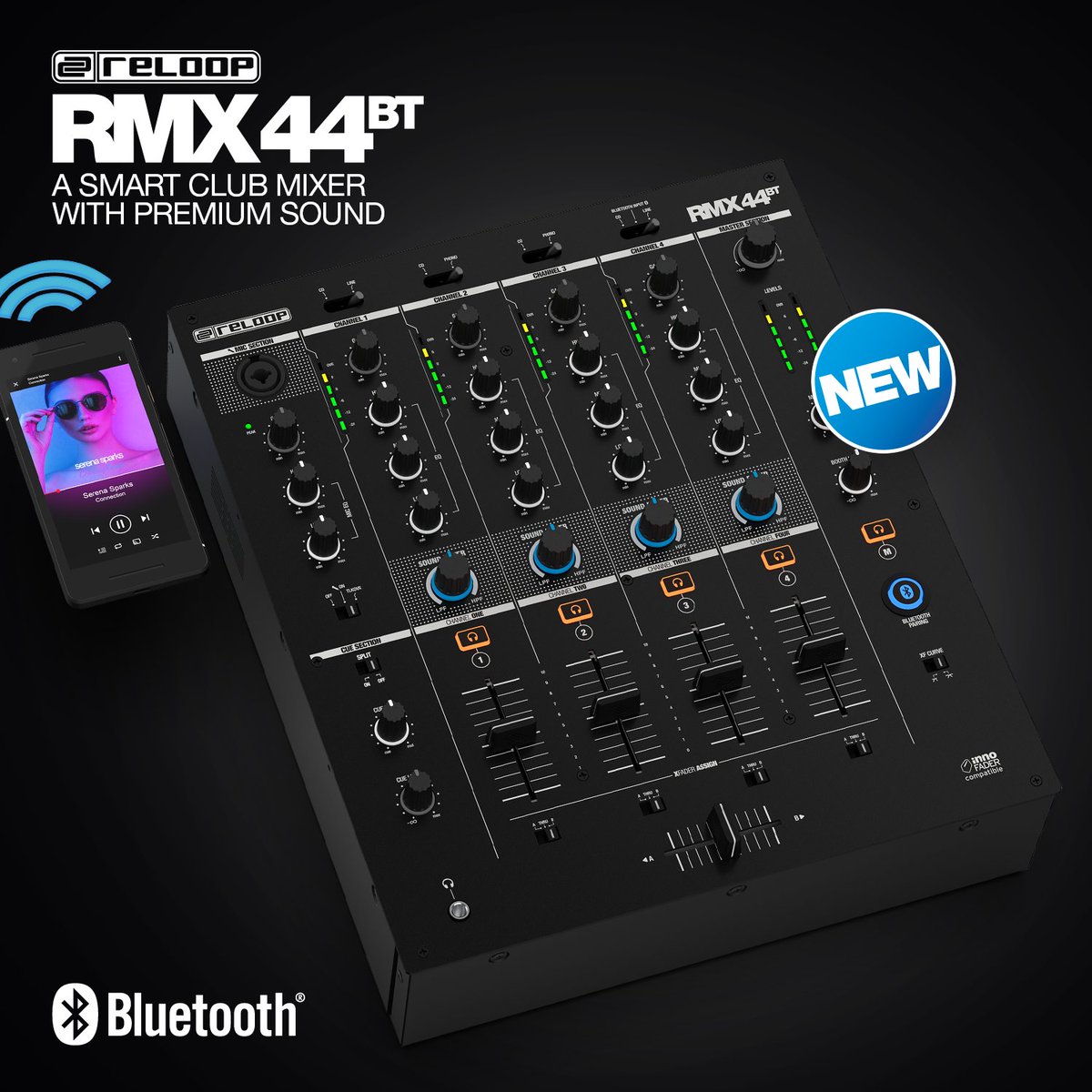 ReloopDJ's tweet photo. The Reloop RMX-44 BT is a 4-channel Bluetooth DJ club mixer in classic design, including a Bluetooth input with cue function, offering numerous application possibilities.
#reloop #reloopdj #rmx44bt #bluetooth #mixer #news https://t.co/2Z2g9Mevy1