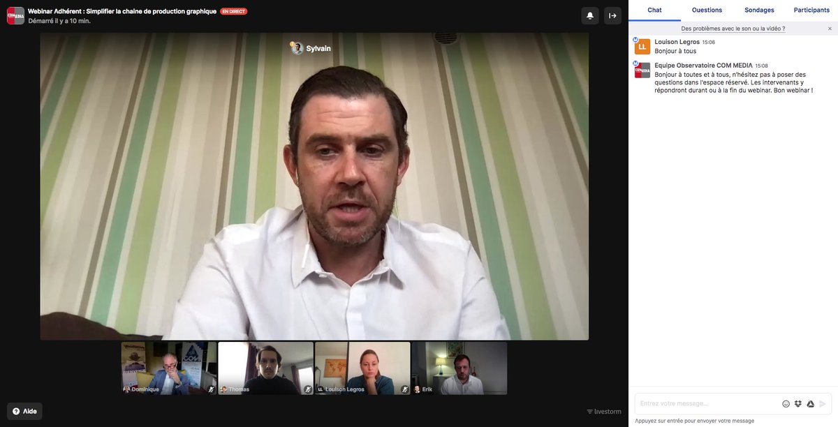 OBS_COMMEDIA's tweet image. LIVE« Simplifier la chaine de production graphique à l’aide de Smart Templates» avec @CHILI_publish
 au côté d'@Airbus_SLC_FR
Comment les TPE/PME peuvent accéder à ces outils en mode #SAAShow20 

#webinaradherent

C'est maintenant en direct
lnkd.in/djqgUJ9