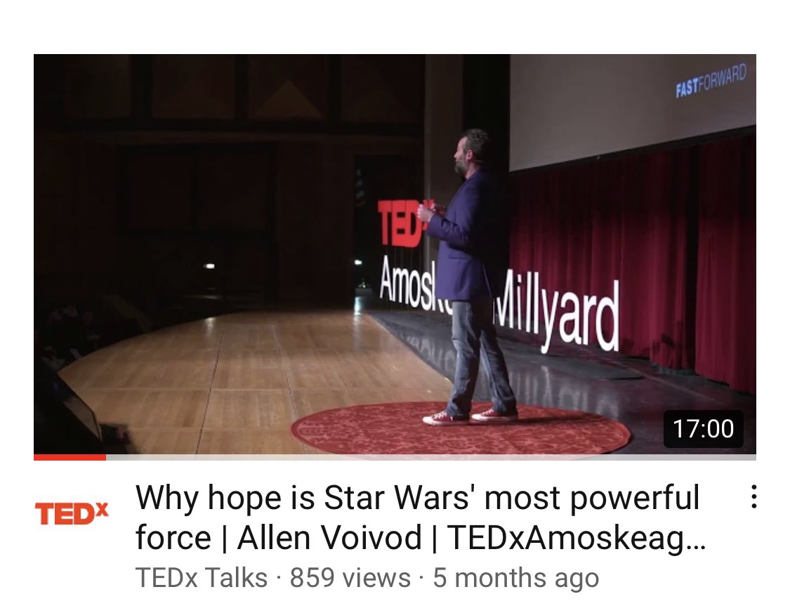 LaniVoivod's tweet photo. @ThinkInternet @HamillHimself @SW7x7podcast @AllenVoivod Yes! Thank you for knowing that, @ThinkInternet !
I know I’m biased, but @AllenVoivod’s #TEDTalk on #HyperspacingHOPE is just freaking awesome. So much heart, insight, truth.
❤️🌟❤️🌟❤️🌟❤️
https://t.co/qDe9Xg3nxV
#StarWars
#SW7X7 https://t.co/mXEzITcvVa