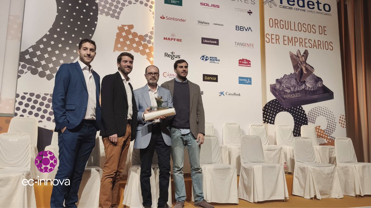 ECInnova's tweet photo. 🥳 Hoy estamos de aniversario porque hace 1 año celebrábamos que habíamos recibido el 'Premio Emprendedores 2019' otorgado por FEDETO.
¡GRACIAS una vez más por el reconocimiento a nuestro trabajo!👏
#ECinnova #PremioEmprendedores #ECinnovaTeam #Emprender @fedetoempresas https://t.co/rAC0Or9eEu
