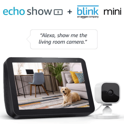 dealoupons's tweet photo. Echo Show 8 Smart Display + Blink Mini 1080p Indoor Security Cam for $69.99 -- https://t.co/BAxvFDi8PK #BlackFridayDeals #BlackFriday2020 https://t.co/9LqJYbET5r