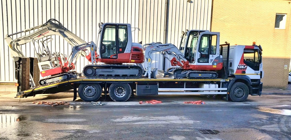 Nice full loads of <a href="/TakeuchiMFG/">TakeuchiMFG</a> machines coming in to our depot