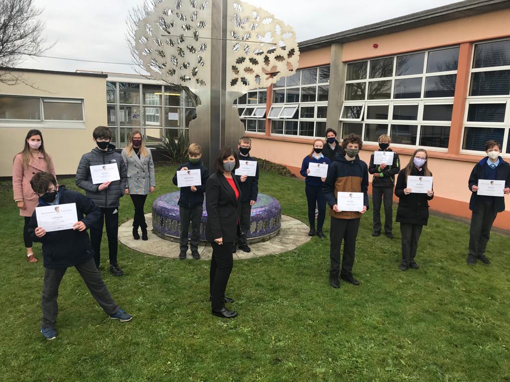 grimesteacher's tweet photo. Over 100 student entries and we've got the Bebras Computing Competition St Josephs in-house Winners! Great effort and achievement from all students involved! @stjosephsrush @bebrasuk #100DaysOfCode #coders #bebras #girlsinSTEM #WomenInSTEM #codingforkids https://t.co/e2d80idVJK
