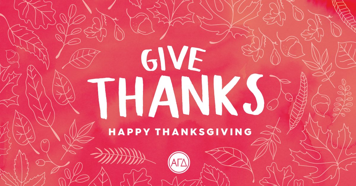 alphagammadelta's tweet photo. Happy Thanksgiving from Alpha Gamma Delta. https://t.co/gcH63xxfZ5