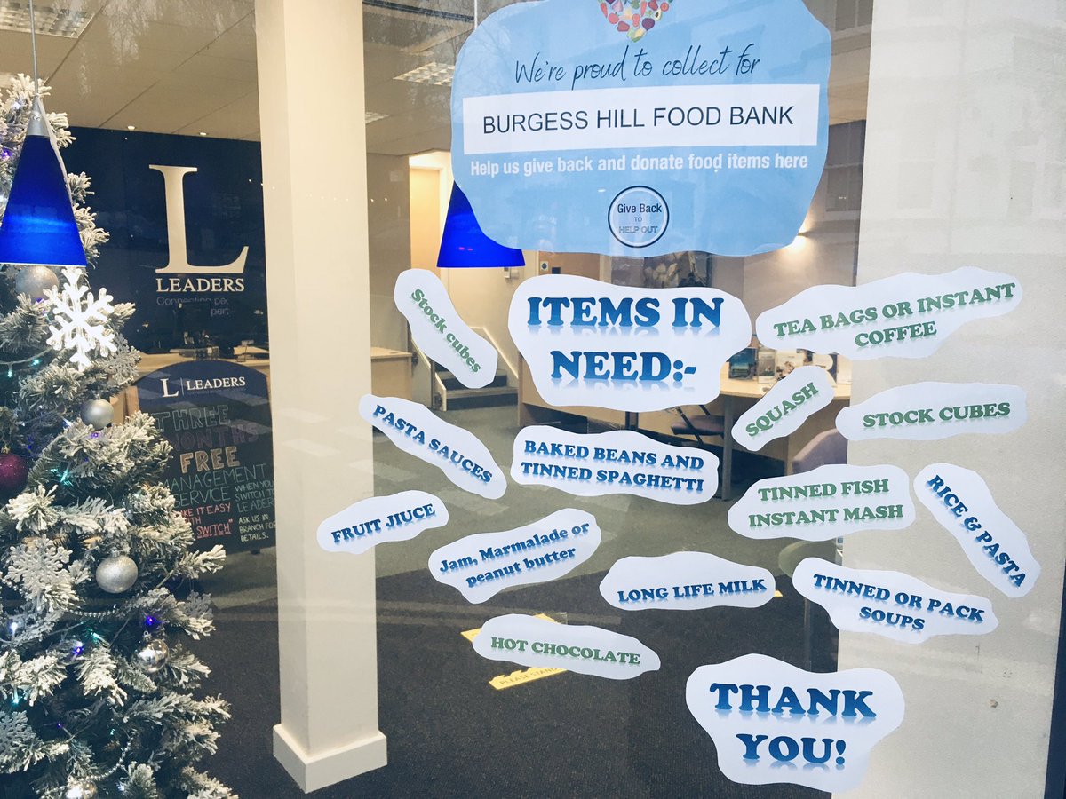 BURGESS HILL FOOD BANK DONATIONS - At the Leaders Burgess Hill office we’ve set ourselves up to take any donations that can be spared. THANK YOU! #fooddonations #givebacktohelpout #burgesshillfoodbank #tistheseason #midsussex