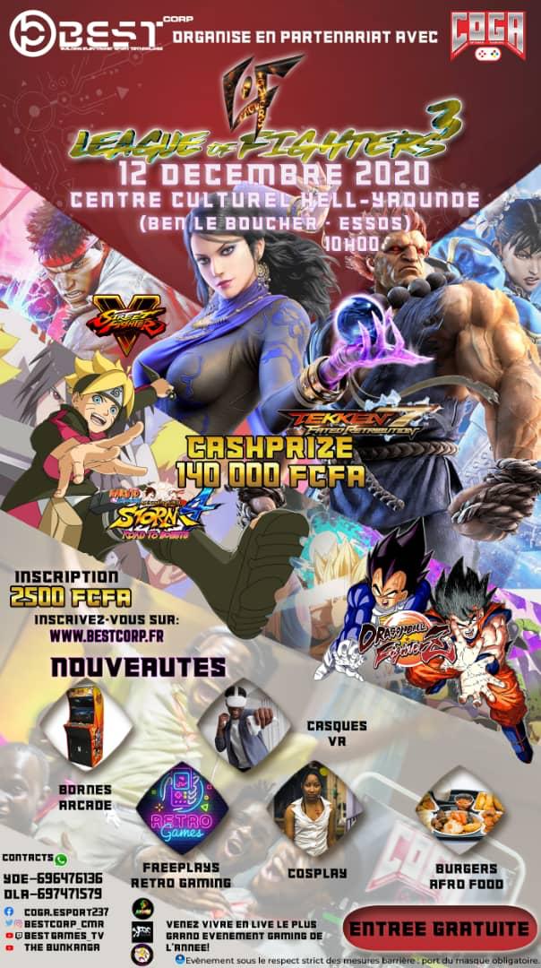 Beerus237's tweet photo. [LOF TOURNAMENT]

Le plus grand événement de jeu vidéo au 🇨🇲 revient pour sa 3ème édition. Viens défier les autres à
#StreetFighterV #NarutoStorm4 
#DragonBallFighterZ #TEKKEN7

🗓️ 12 Décembre
📍 Yaoundé, Essos
📝 https://t.co/lepXwZ7Prd
💰 2500 XAF/Tournoi

#LOF3 #TheArtOfGaming https://t.co/99kPwy4DEM