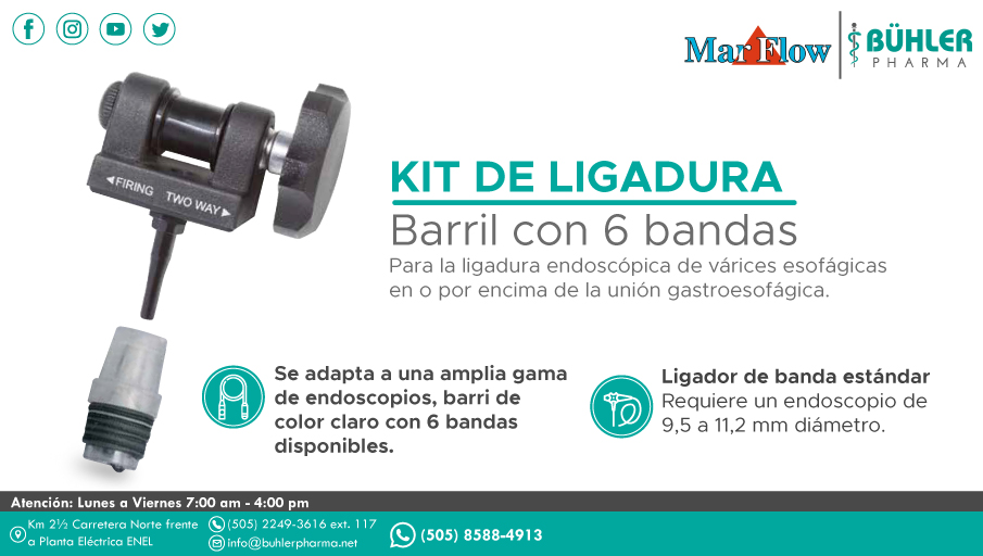 KIT DE LIGADURA
Para mayor información:
📲 whatsapp 8588-4913 wa.link/fx010z
☎️ 2249-3616 ext. 117
✉️ info@buhlerpharma.net
📌 Km 2½ Carretera Norte frente a Planta Eléctrica ENEL.
#Buhlerpharma #kitdeligadura #gastroenterologia #endoscopía