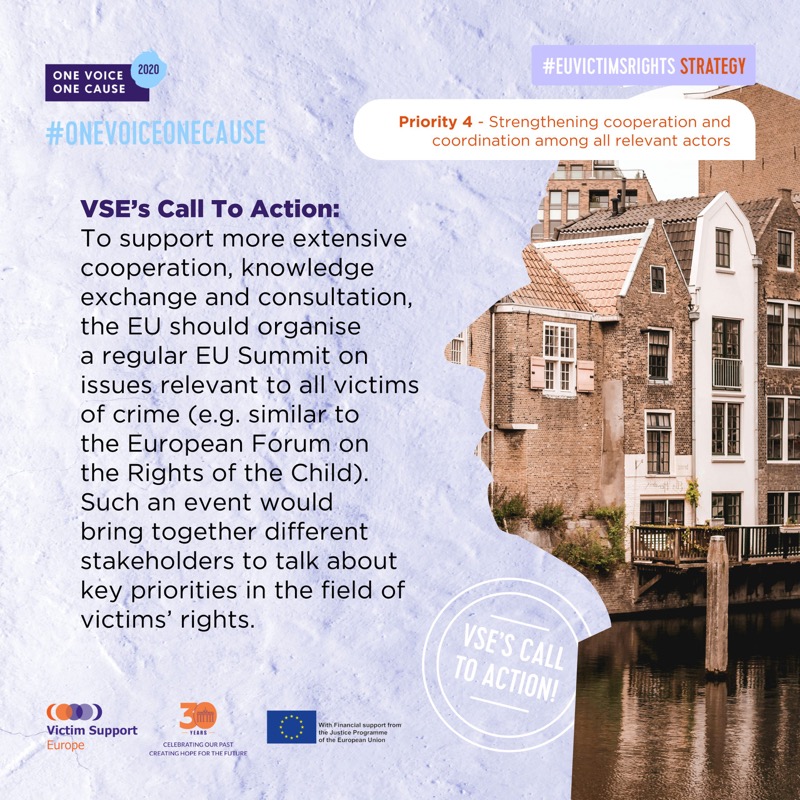VictimSupportEU's tweet photo. Allowing various stakeholders to exchange and talk about their key priorities in the field of #victimsupport and #victimsrights should be a priority for the #EU in order to build a coordinated approach to victimisation and victims' rights. 
#OneVoiceOneCause #euvictimsrights https://t.co/0mzcdhoJAb