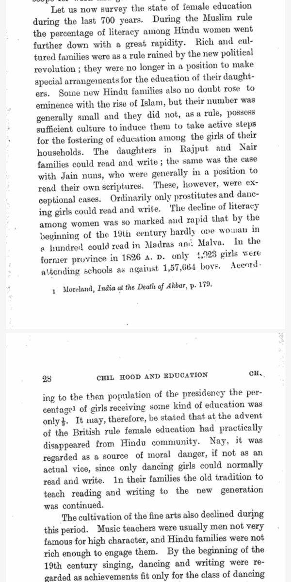 Another thing to note that women literacy rate went literally in the ground in the Islamic and British rule.