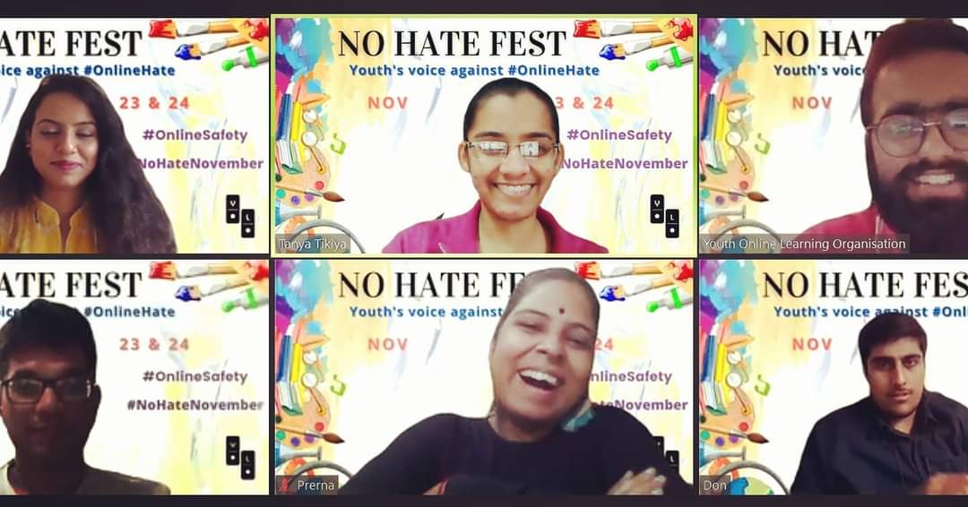 CampaignYolo's tweet photo. #BehindTheScenes
The Organizing Committee of #NoHateFest had a blast hosting the pan-India event. It took weeks of hard work 💪🏼
Our team of motivated &amp; talented #YoungLeaders curated an inclusive virtual event to raise awareness about #OnlineHateSpeech in diff languages.
(1/2) https://t.co/AxTh2Zr8H2