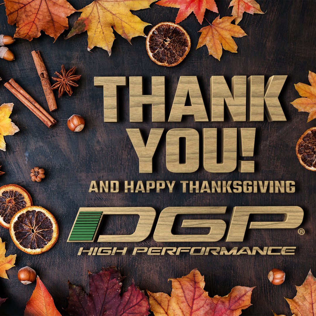 On this day of Thanksgiving, we would like to thank our customers. Your care about performance AND doing the right thing for our planet is making a difference.  #growth #success #thanksgiving

dgpworks.com