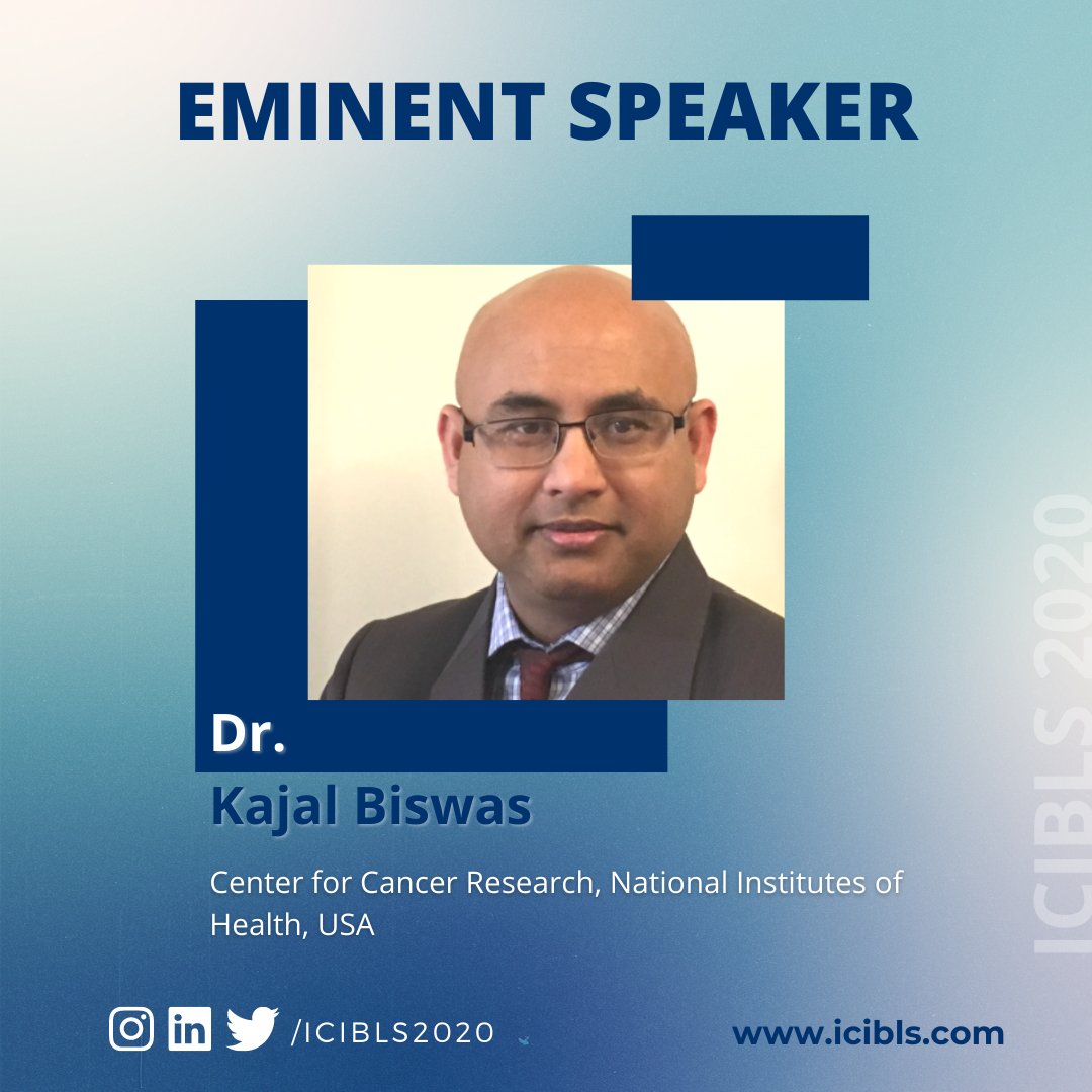 icibls's tweet photo. Meet Dr. Kajal Biswas! Dr. Kajal is a Staff Scientist at the National Cancer Institute, NIH! Watch him on the expert talk at ICIBLS. Register now at https://t.co/MHI2j6y5fz!
#biology #StayHome #Conference #Biotechnology #LifeSciences #virtuallearning #Icibls #Icibls2020 https://t.co/3tQjC4fcna