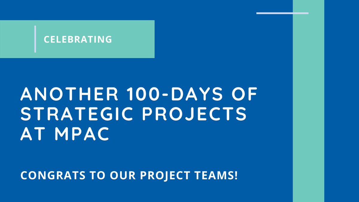 MPAC_Ontario's tweet photo. Using a #RapidResults-style process, we move along our Strategic Plan projects in 100-day increments—allowing us to continue to evolve, innovate and pivot quickly if needed. This week, we virtually celebrated finishing our latest round of projects with our team across Ontario! 🎉 https://t.co/tkP9buMid5