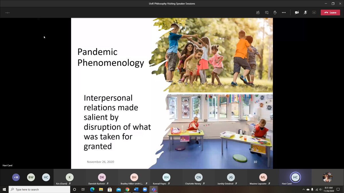 So, huge rise in mental ill health in part as a result of the way our embodied being-with has been disrupted. Big rises in general anxiety, but also loneliness. Pandemic phenomenology reveals what was taken for granted: close play, touch, near bodies. Togetherness disrupted.