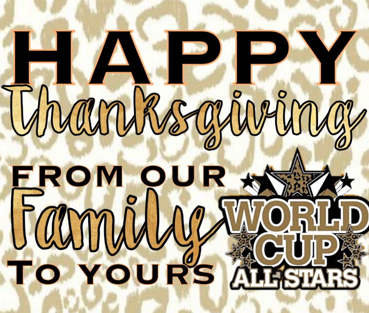 WorldCupallstar's tweet photo. Happy Thanksgiving from our family to yours. 🦃💛🖤 https://t.co/RNThCPuVQH