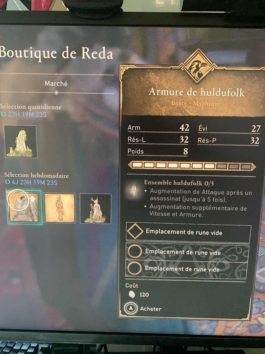 KeigixGaming's tweet photo. Voici la boutique de #Reda dans #AssassinscreedValhalla pour la semaine du 25/09 👌
#SeriesX https://t.co/RyDcH38iKd