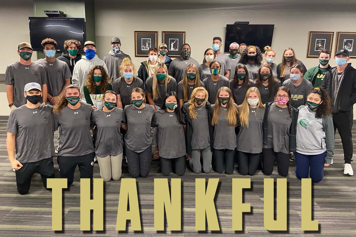 UABSAAC's tweet photo. From our Blazer family to yours, Happy Thanksgiving! — UAB SAAC https://t.co/8LBxuYO54W
