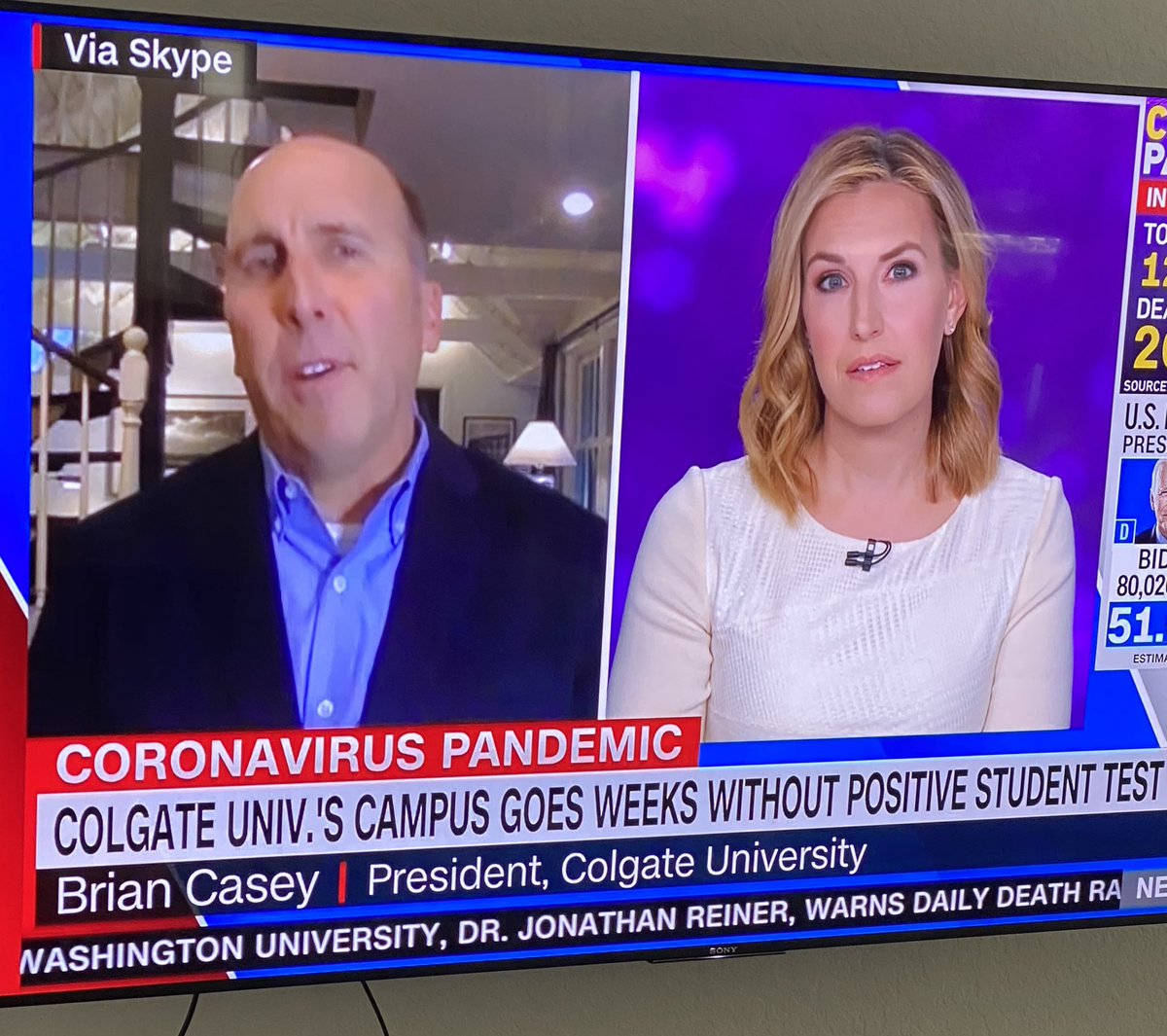 So proud of the sacrifices, planning, and thoughtfulness of <a href="/colgateuniv/">Colgate University</a> in their handling of the pandemic. Proud to be a ‘gate grad!