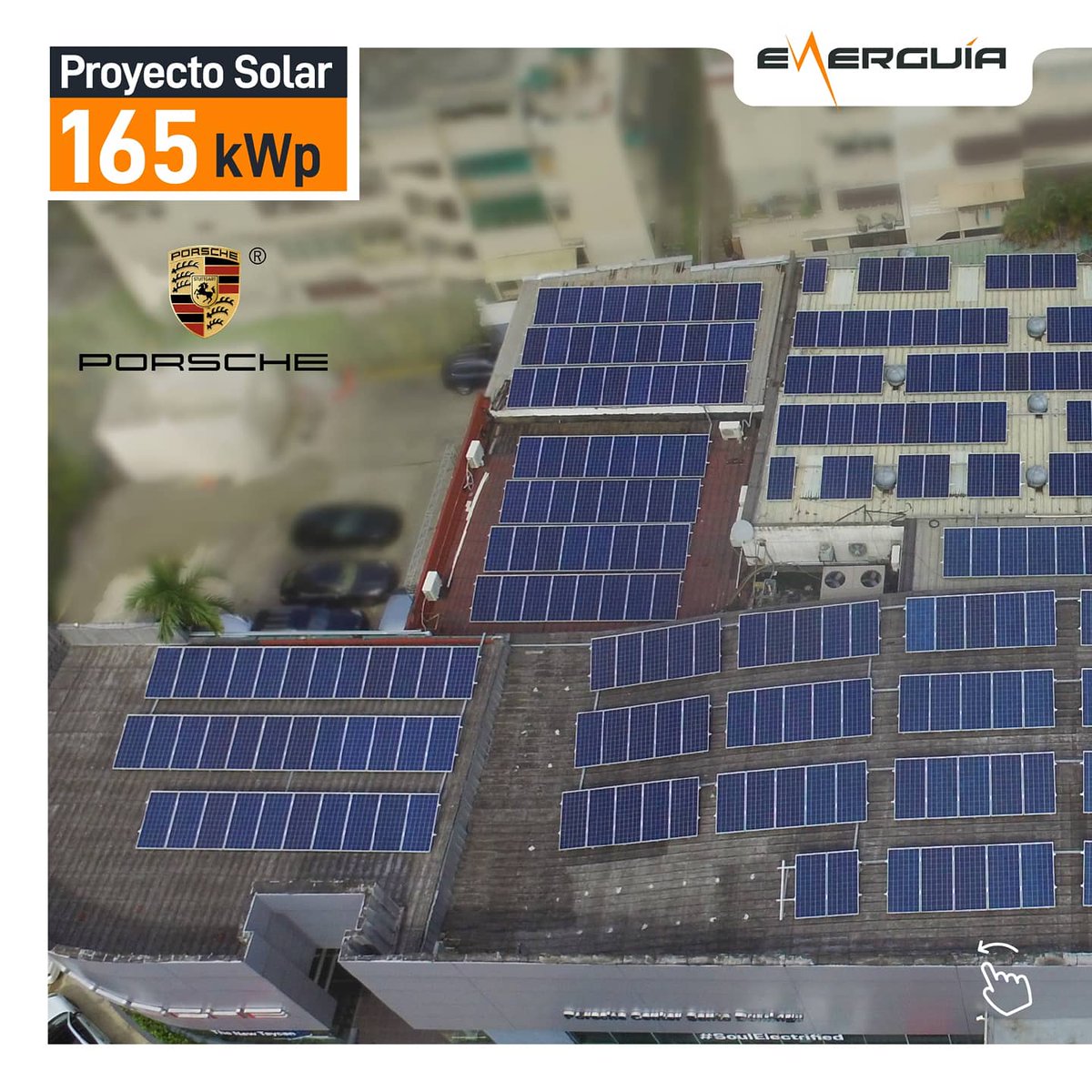 Energuiard's tweet photo. Proyecto Porsche Center  @PorschecenterSD donde instalamos un sistema fotovoltaico de 165kWp, generando energía limpia para su instalación. ♻️⚡
.
Trabajamos siempre apegados a nuestros valores 🧡✨  
.
#Porsche #PorscheDominicana
#CanadianSolar #PanelesSolares https://t.co/23aEafHfd4