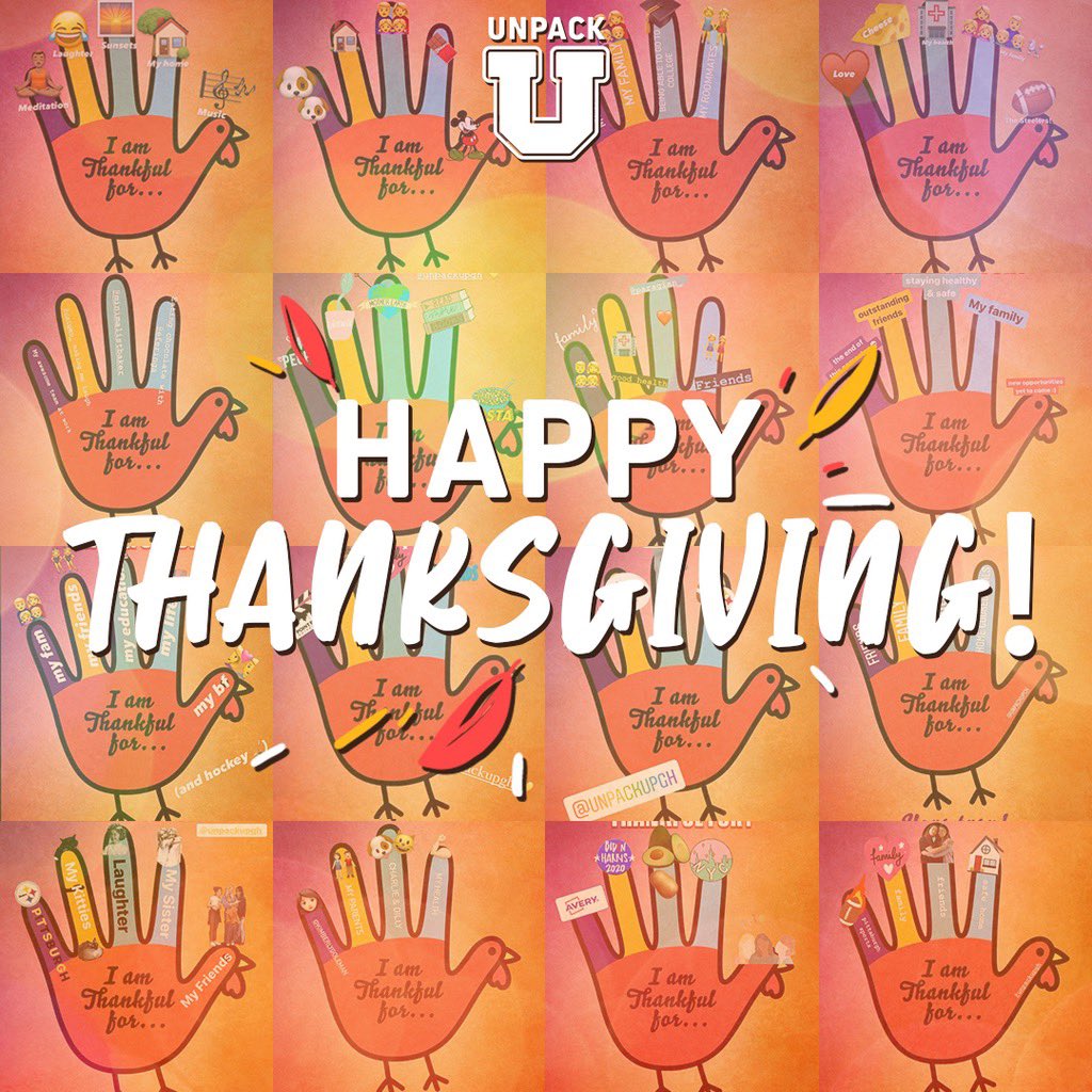 UnpackUpgh's tweet photo. Happy Thanksgiving from all of us here at #UnpackU! 🍁🍂⁣
⁣
A grateful heart is a magnet for miracles. What are you #givingthanks for today? ⁣ https://t.co/hKpKGJ3S39