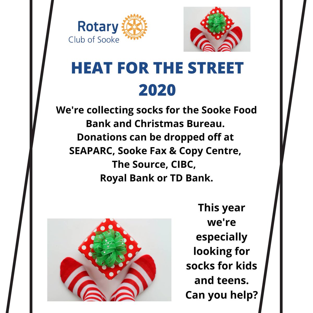 Sooke_Rotary's tweet photo. It's easy to give socks... https://t.co/cDUEnrYOTj