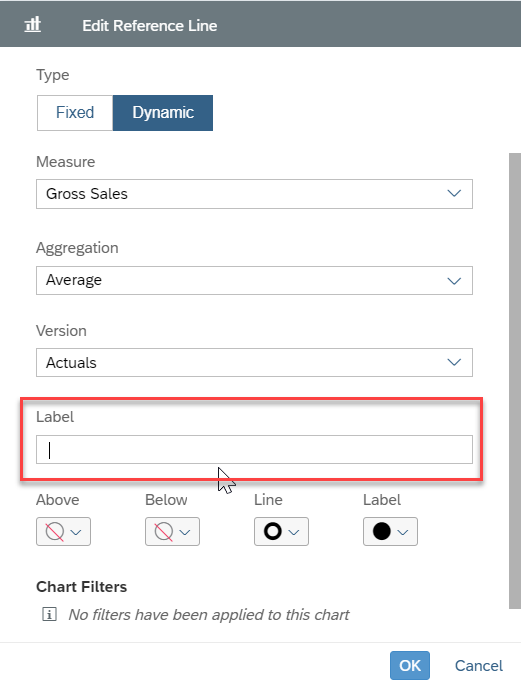 yoav_la's tweet image. #SACCharttip 📊⚡️💡:

The label and the value of the #referenceline can be hidden  if the label will be left blank with one space in the edit reference line... 

#SAPAnalyticsCloud