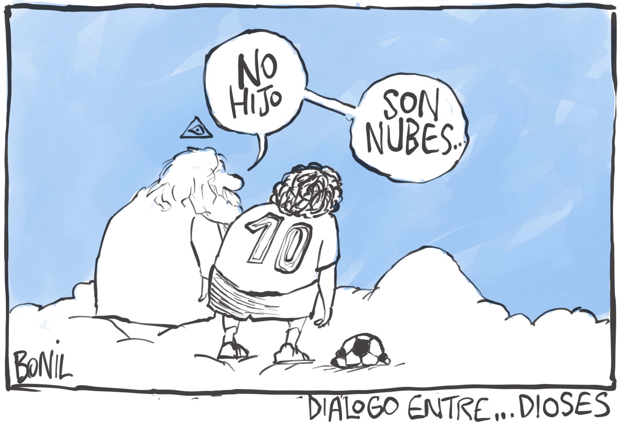 Xavier Bonilla (BONIL) on Twitter: "Diálogo entre...Dioses #Maradona… "