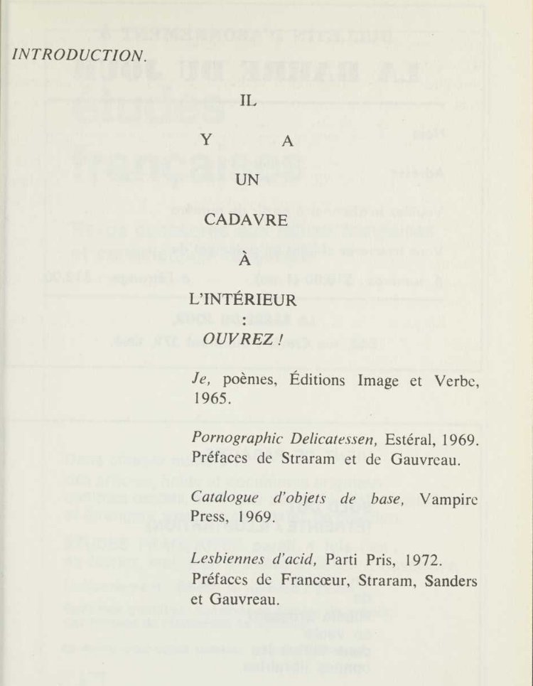 DenisVanier's tweet photo. Pour baiser Vanier

Dans le magazine La barre du jour de l'hiver 1973, ce texte critique de Claude Bélanger est fort intéressant.

Disponible et numérisé : https://t.co/NxJ6oQzX43 https://t.co/nlXy61HDTS