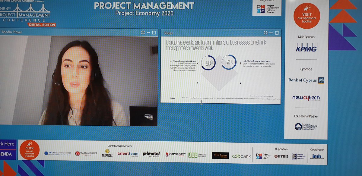 Sina Zavertha presenting for the 4th Cyprus Project Management Conference.