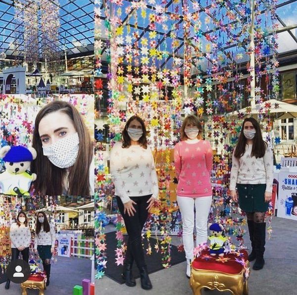 WeaversStar's tweet photo. A big thank you to @lucynaglestudio &amp; @marion_murphy_cooney for donating our gorgeous jumpers &amp; masks for the installation &amp; launch of our Stars to End Violence Exhibition @MacDonagh Sargent Ted @gardainsta also joined us! @amberwomensrefuge @artsreachireland @creativeireland https://t.co/gNMZKUrR0Y