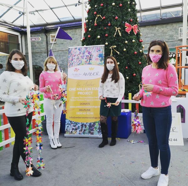 WeaversStar's tweet photo. A big thank you to @lucynaglestudio &amp; @marion_murphy_cooney for donating our gorgeous jumpers &amp; masks for the installation &amp; launch of our Stars to End Violence Exhibition @MacDonagh Sargent Ted @gardainsta also joined us! @amberwomensrefuge @artsreachireland @creativeireland https://t.co/gNMZKUrR0Y